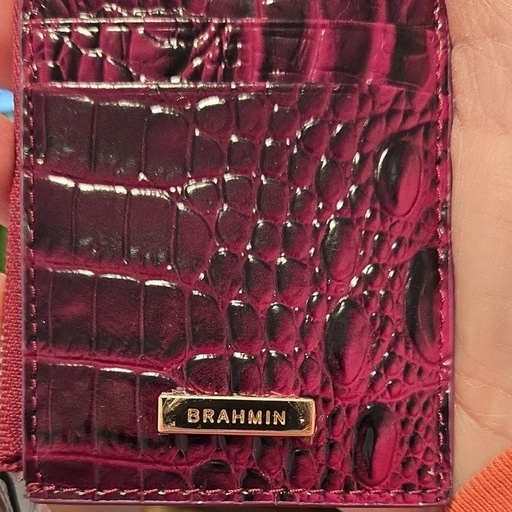 Brahmin Lennon Credit Card Wallet in Sugar Plum Melbourne. NWT. - Picture 10 of 14